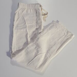 Cream Linen Pants